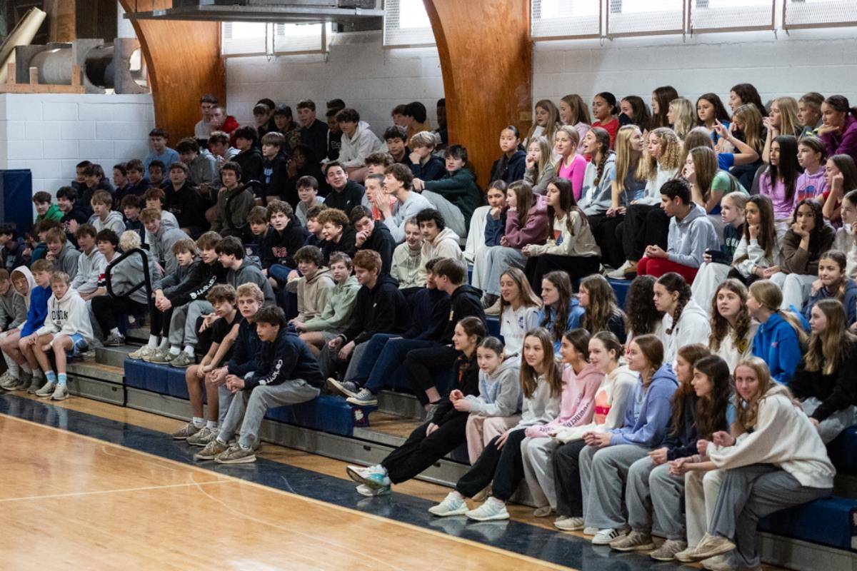 The final day of Catholic Schools Week at Holy Trinity Middle School started with some friendly competition in the gymnasium. Holy Trinity students and staff took to the court for several friendly games of dodgeball.