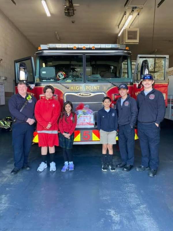 Baskets were delivered to fire stations, the police station, post offices, the hospital, Pennybyrn and the library.