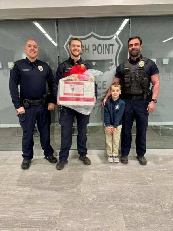 Baskets were delivered to fire stations, the police station, post offices, the hospital, Pennybyrn and the library.