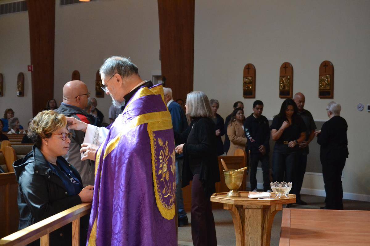 Ash Wednesday services were held at Holy Cross Church in Kernersville.