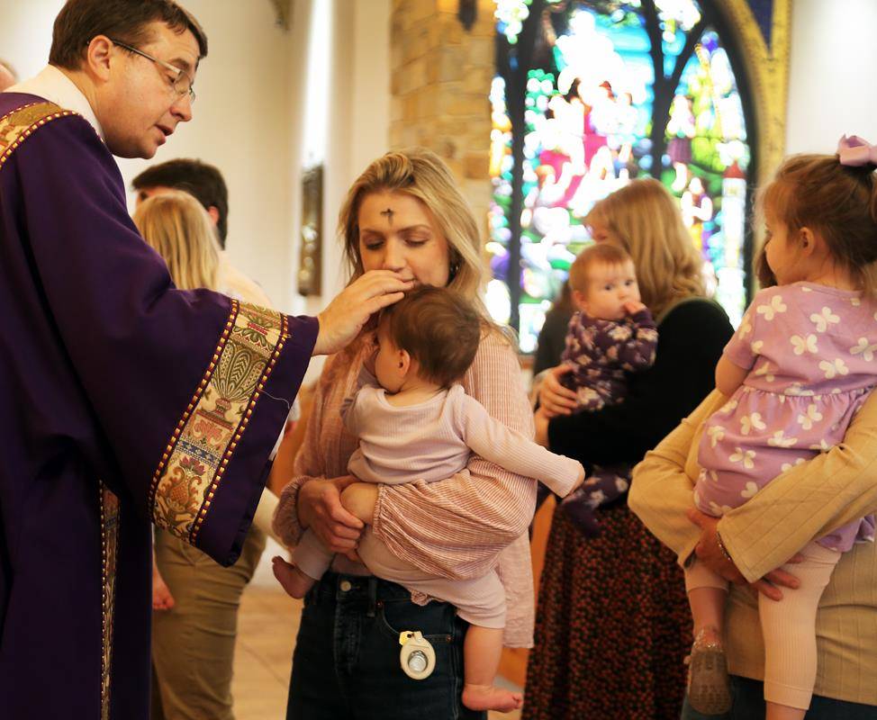 Marking the start of Lent at Immaculate Conception Church in Forest City. 