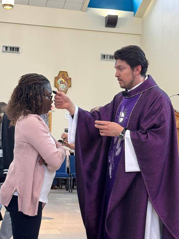 Ash Wednesday Mass at St. Mary Church in Greensboro.  