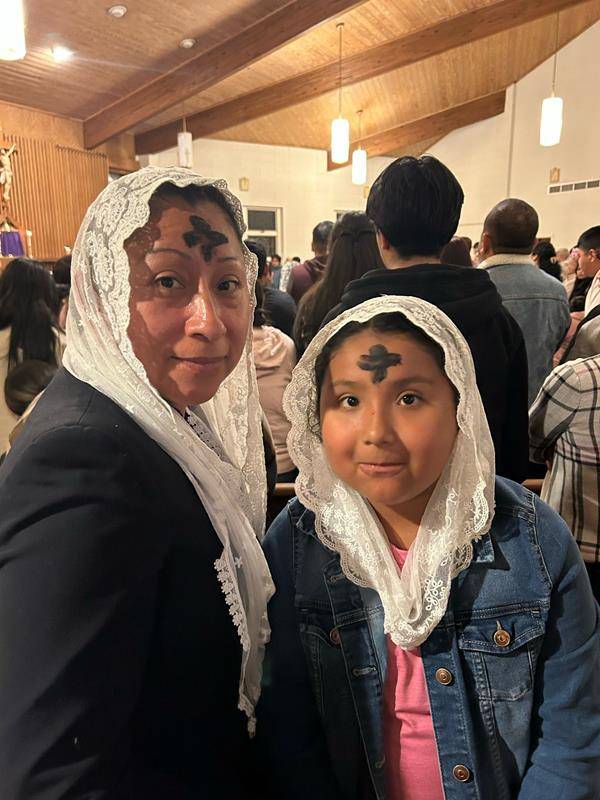 Ash Wednesday Mass at Our Lady of the Angels in Marion.  