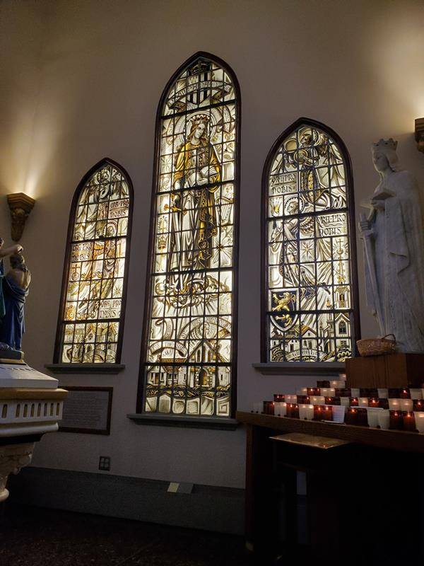 Father Benjamin Roberts, pastor of Our Lady of Lourdes Parish in Monroe, led a three-day pilgrimage to the National Shrine of St. Dymphna in Massillon, Ohio.