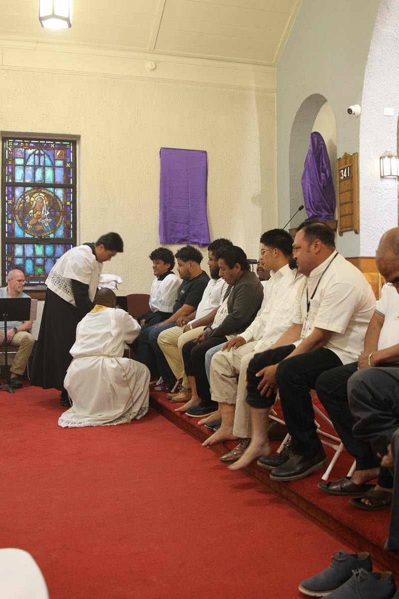 Mass of the Lord’s Supper was celebrated at St. Benedict the Moor Parish in Winston-Salem. (Photos by Lisa Geraci)