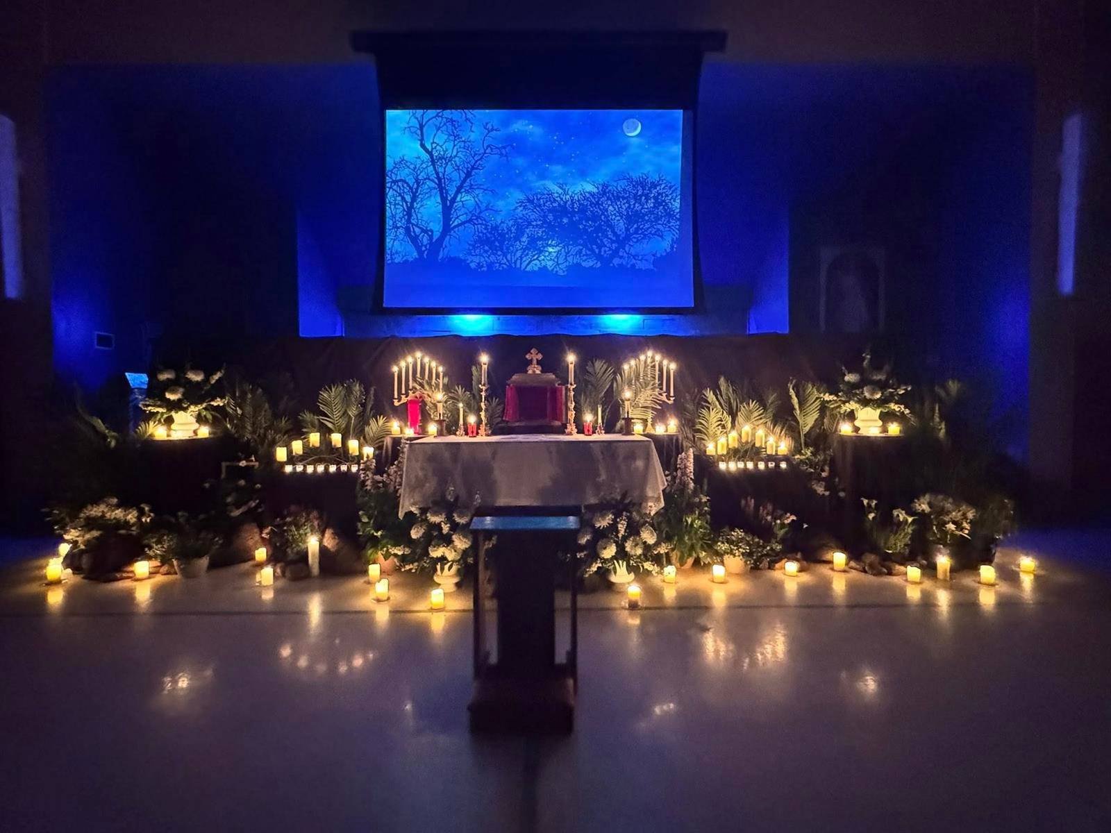 Holy Thursday Altar of Repose at St. Mark Church in Huntersville. (Photos by Amy Burger)