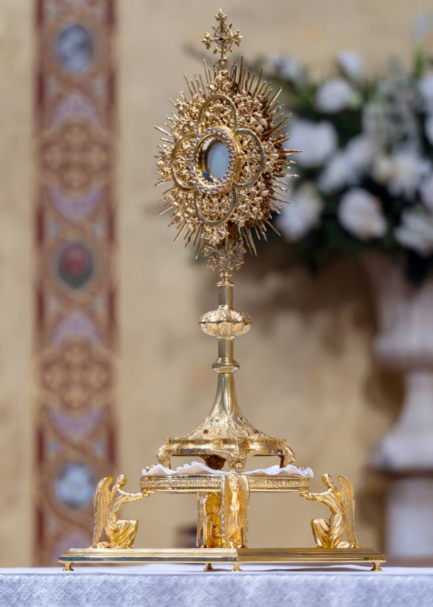 The Holy Hour was held for the repose of the soul of the late pope. (Photo by Troy Hull)