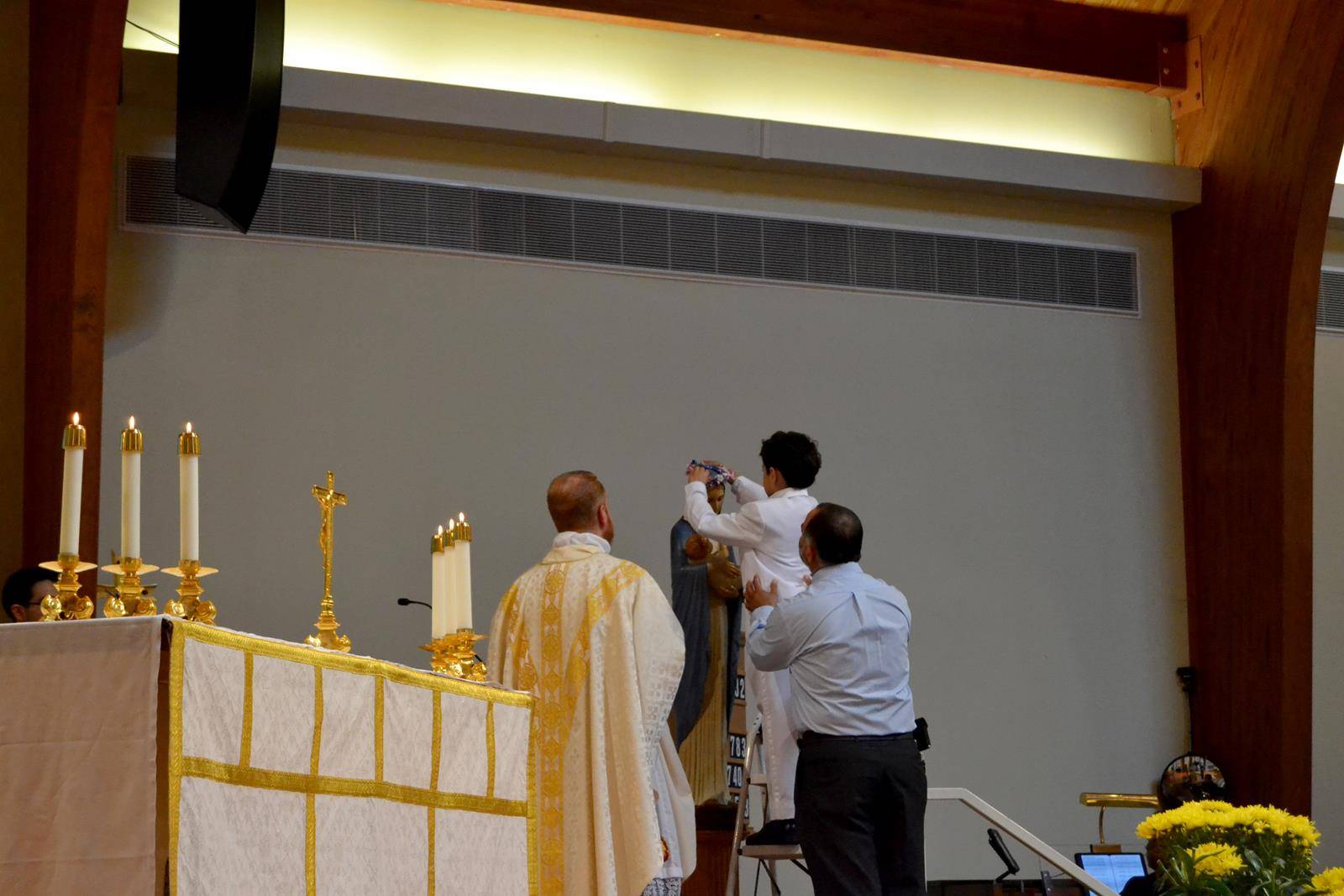 Mary was crowned during Mass on May 4 at Holy Cross Church in Kernersville.