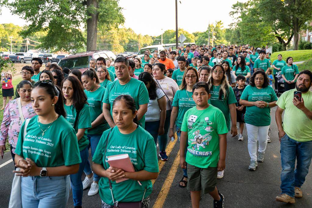 Our Lady of Lourdes Parish in Monroe turned their Corpus Christi celebration into a three-day retreat, a “Eucharistic Triduum.” 