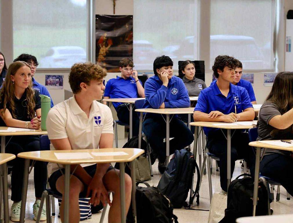 Christ the King High School students opened the year being challenged by Principal Mark Tolcher to commit themselves to one crazy idea 