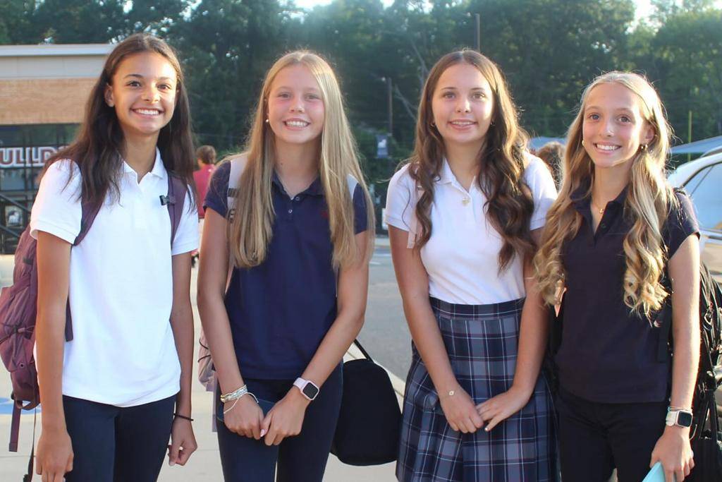 Students at Holy Trinity Middle School attend the first Mass of the year. 