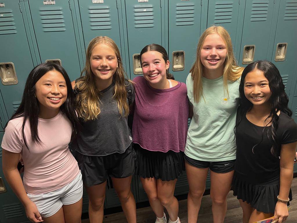 Students are excited to return to St. Pius X School in Greensboro. 