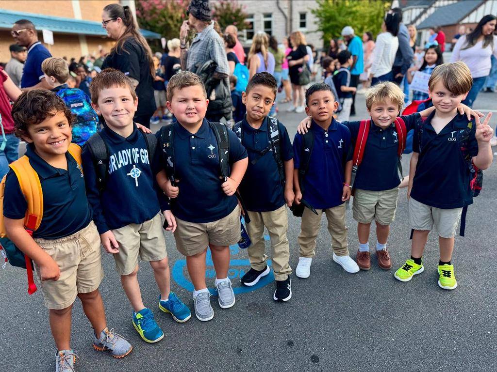 Students are ready for an exciting year at Our Lady of Grace School in Greensboro. 