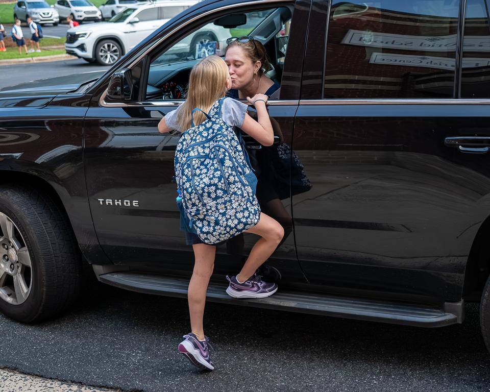 Students head back to school at St. Gabriel School in Charlotte. 