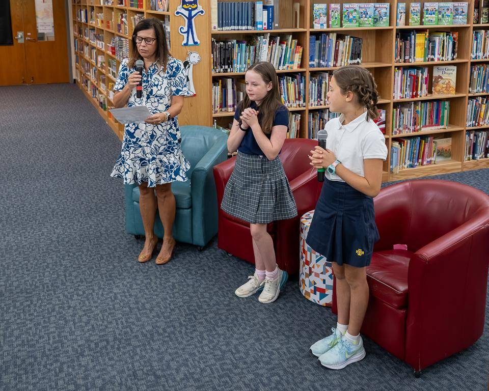 Students head back to school at St. Gabriel School in Charlotte. 