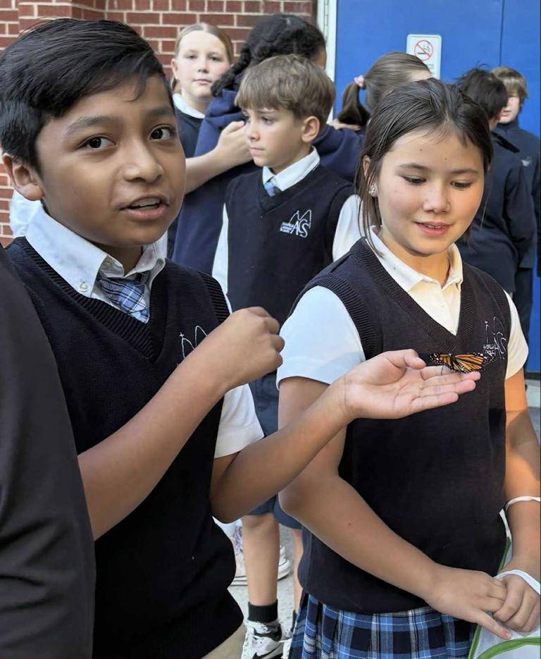 Students at Asheville Catholic celebrated St. Francis’ Feast Day Oct. 3 with a Blessing of the Pets event. Deacon Mike gave the furry friends a blessing and prayer. 