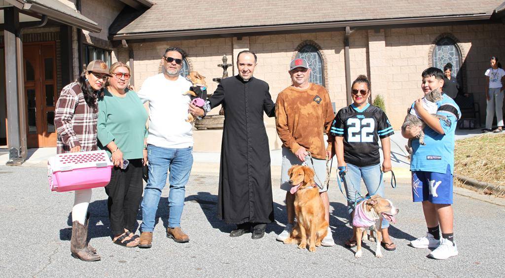Pets were blessed on Oct. 4 at St. Francis of Assisi Parish in Lenior. The four-legged friends were blessed alongside a 33-year-old bird named Kiwi. 
