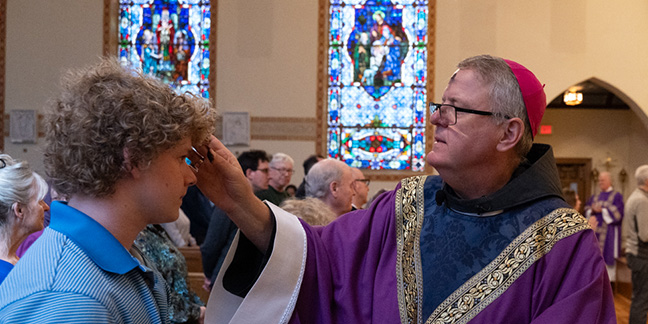 Ash Wednesday Mass with Bishop Martin