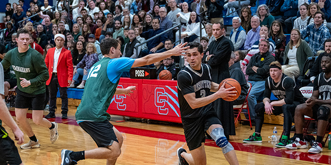 Priests, seminarians basketball
