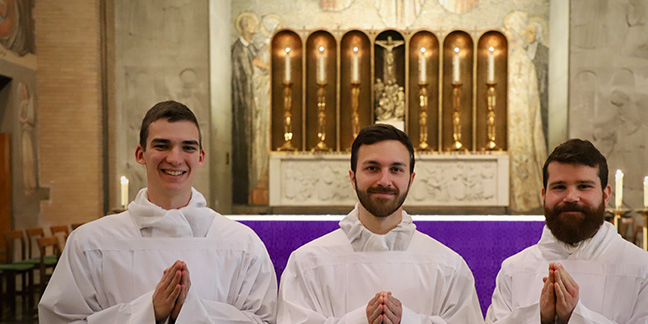 Three seminarians instituted as acolytes