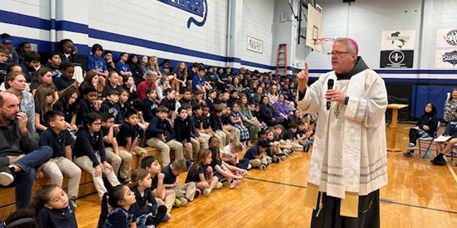 Bishop dedicates Our Lady of Grace’s ‘old’ and ‘new’ wings 