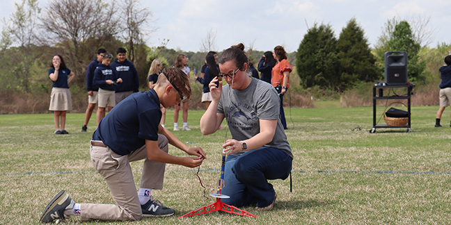 Sacred Heart students' rocket launch truly a blast